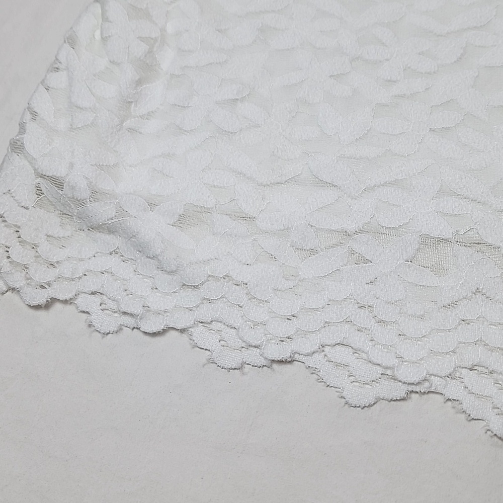 NWT Teddi Rose XL White Lace Textured Women's Top Thread Collective Brand New - Picture 9 of 12